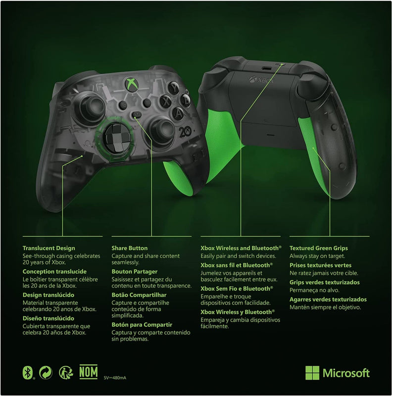 Xbox Wireless Controller 20Th Anniversary Special Edition For Series X|S One And Windows Accessory