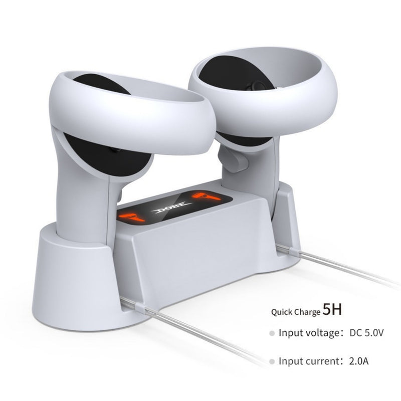 Dobe Fast Charging Dock With Rechargable Battery Pack For Oculus Quest 2 Vr Controllers Video Game