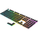 RK ROYAL KLUDGE 112 Double Shot PBT Pudding Keycaps, with Translucent Layer for Mechanical Keyboards - Black