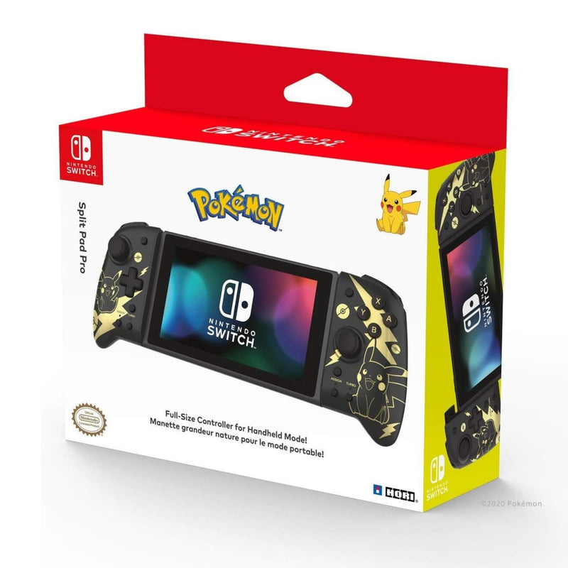 Hori Split Pad Pro Handheld Controller for Nintendo Switch - Pikachu Black & Gold