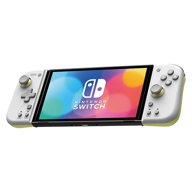 Hori Split Pad Compact Handheld Controller for Nintendo Switch - Light Gray & Yellow