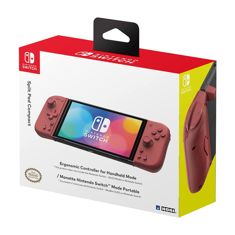Hori Split Pad Compact Handheld Controller for Nintendo Switch - Apricot Red