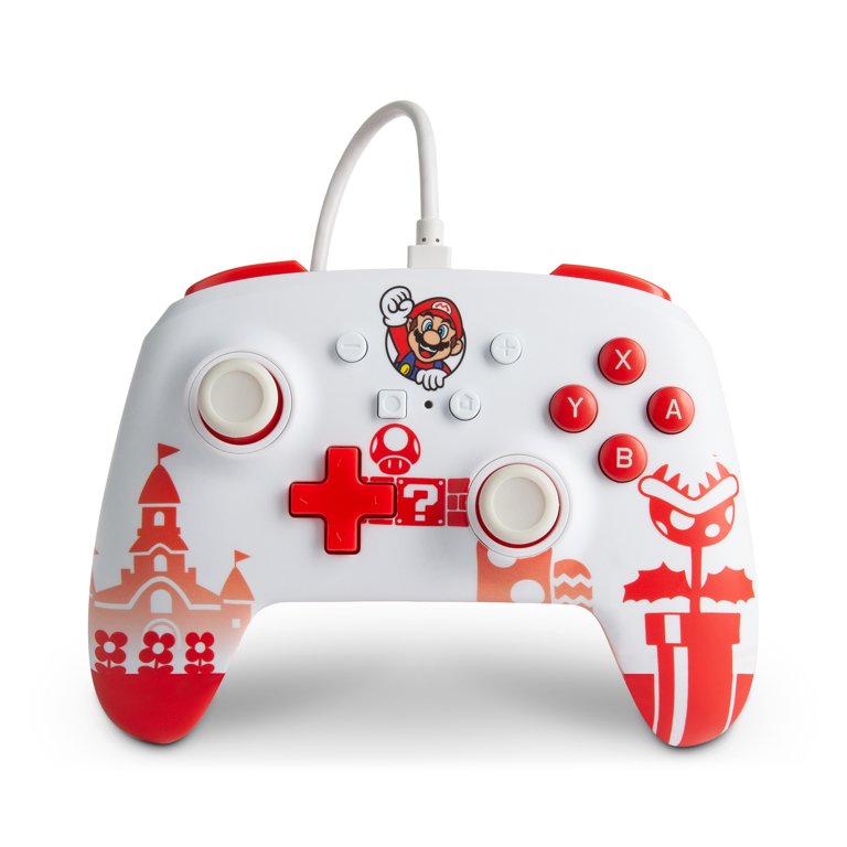 PowerA Enhanced Wired Controller for Nintendo Switch - Mario Red/White