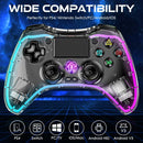 P05 Ergonomic RGB Wireless Controller with Turbo Function and Back Buttons for PS3, PS4, PC, Mobile Phones & Nintendo Switch