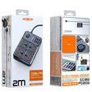 MOXOM 2 Meter Power Strip | 7 USB + 1 PD 20W, 2500W Max Outlets, 12-in-1 Multi-Function Power Hub