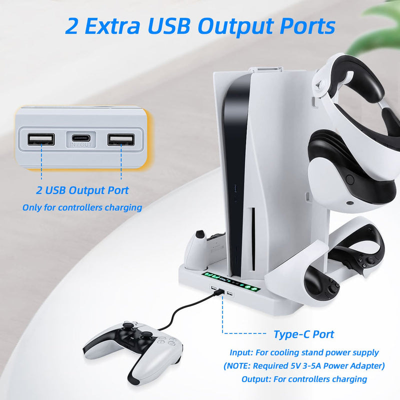 iPlay Multifunctional Cooling Stand with Charging Dock For Dualsense & PS VR2 Controllers