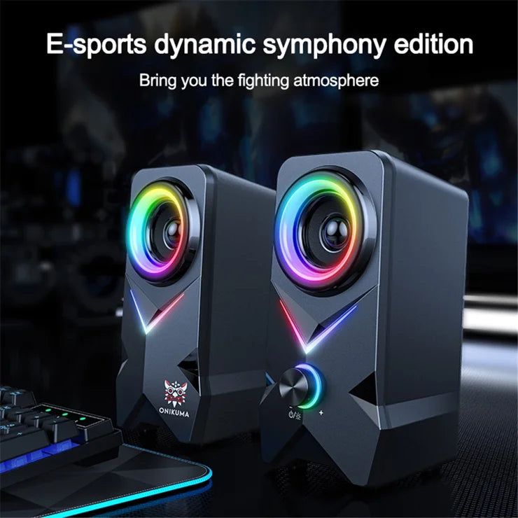 ONIKUMA L2 RGB Full Range Wired & Bluetooth Gaming Speakers