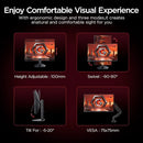 KOORUI G2741L 27" Dual Mode Gaming Monitor, 4K UHD 160Hz & FHD 320Hz, Fast IPS, 95% DCI-P3, HDR400, HDMI 2.1/DP 1.4, VESA Gaming Monitor