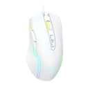 Onikuma CW905 RGB 3600 DPI Wired Professional Gaming Mouse (White)