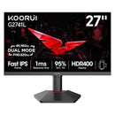 KOORUI G2741L 27" Dual Mode Gaming Monitor, 4K UHD 160Hz & FHD 320Hz, Fast IPS, 95% DCI-P3, HDR400, HDMI 2.1/DP 1.4, VESA Gaming Monitor