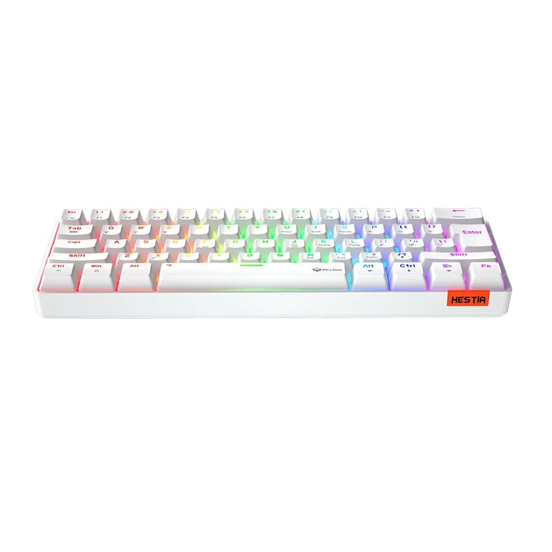 MeeTion MK005BT Dual Mode Wired/Bluetooth 60% Gaming Mechanical Keyboard - White