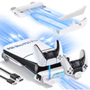 Horizontal Cooling Stand and Charging Station for PS5 Pro, & PS5 Slim Disc/Digital Edition