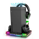Ipega  Xbox Series X Multi-function RGB Stand with Charging Dock, RGB Cooling  Fan; Game Storage &  Headphone Stand - PG-XBX023S