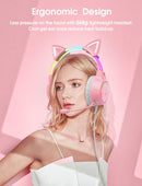 ONIKUMA X15 PRO Cat Ear Headphones, Double-Head Beam with Noise Cancelling Microphone RGB Gaming Headset