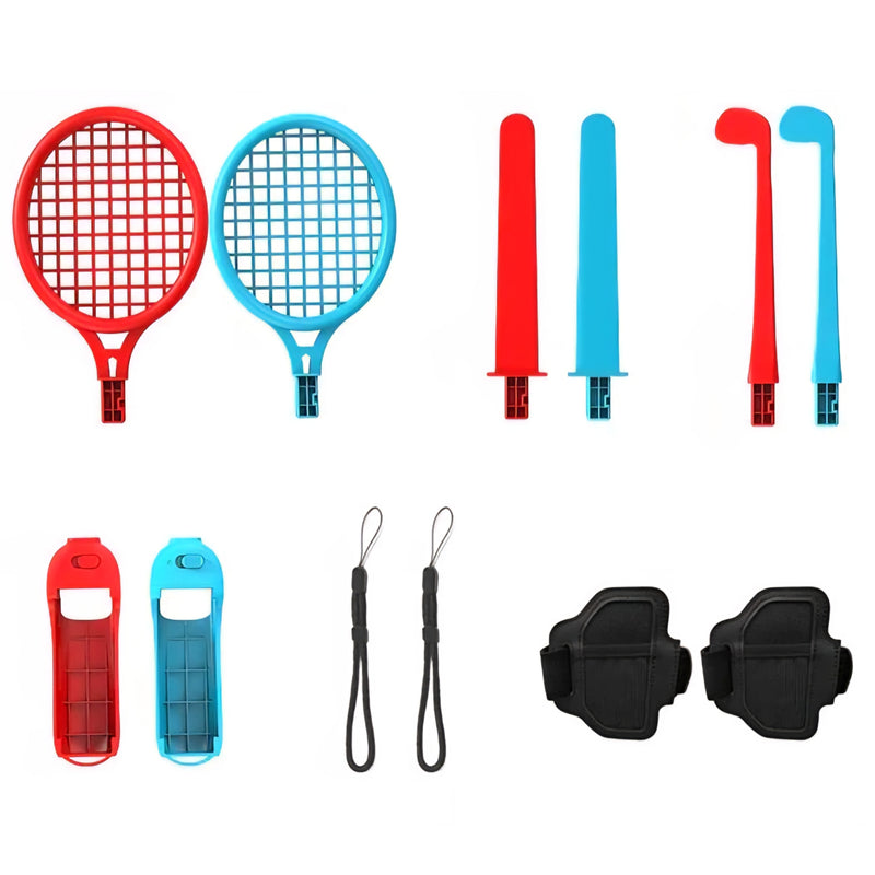 Lucky Fox 12 in 1 Sports Kit for Nintendo Switch 2 - Blue/Red