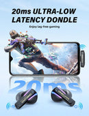 ONIKUMA T27 Dual Wireless Gaming Earbuds 2.4G/Bluetooth with ENC Microphone For Mobiles, Ipads, PC, Meta Quest, PS4, PS5 & Nintendo Switch