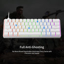 A61K 61 Keys Mechanical Wired Gaming Keyboard - White