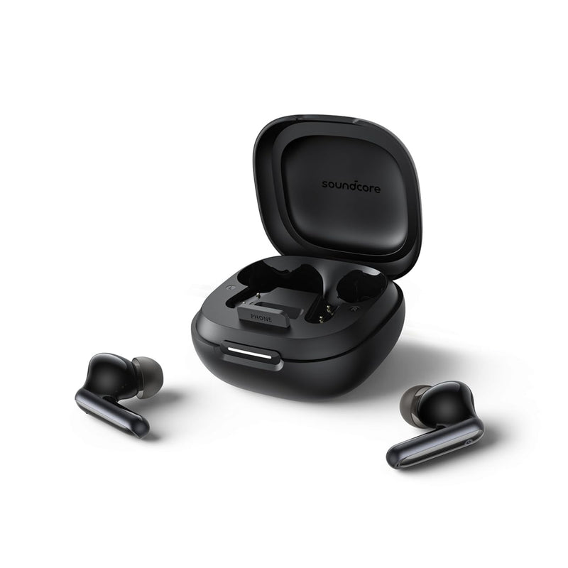 Soundcore P40i by Anker, Noise Cancelling Wireless Earbuds, Adaptive Noise Cancelling to Environments, Heavy Bass, 60H Playtime, 2-in-1 Case and Phone Stand, IPX5, Wireless Charging, Bluetooth 5.3