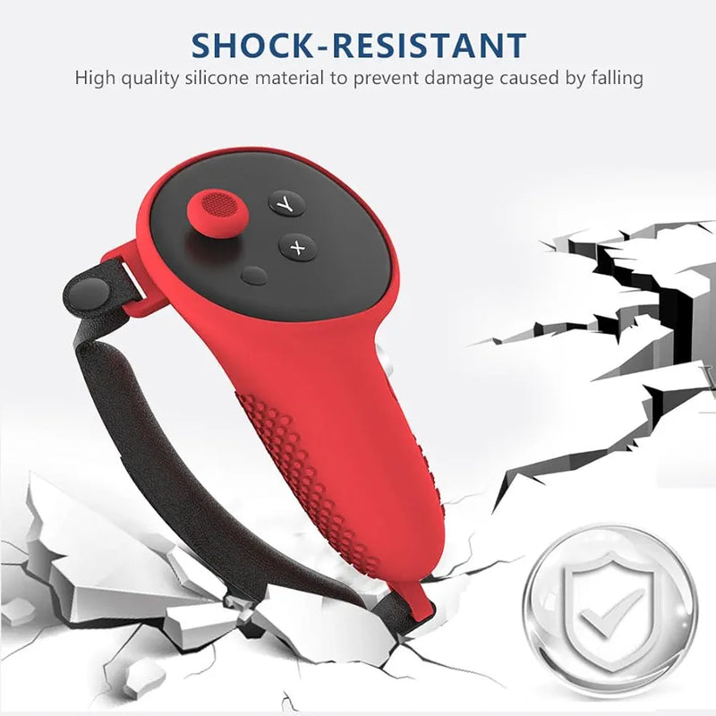 VR Controller Protective  Silicone Cover with Analog Grips For Meta Quest 3 & Meta Quest 3s Controllers
