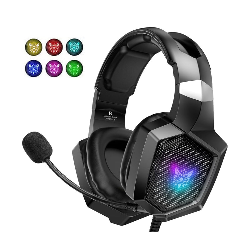 Onikuma K8 RGB Gaming Headset - Black