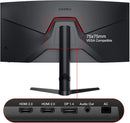 KOORUI 34E6UC 34 -inch Curved Ultrawide WQHD 3440×1440 180Hz 1000R- PIP/PBP, 1ms(MPRT), HDR400 Gaming Monitor