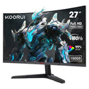 KOORUI 27E6CA 27 Inch FHD 180Hz 1500R  VA HDR10 Curved Gaming Monitor,