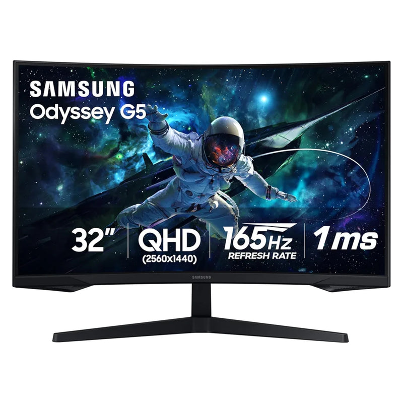 SAMSUNG Odyssey G5 G55C 32” inch 2K QHD 1000R Curved , 1ms(MPRT), HDR10, 165Hz Gaming Monitor