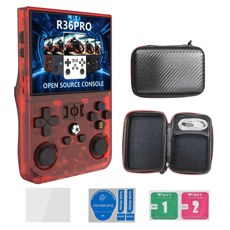2025 R36 Pro 3.5inch IPS 64GB 18000+ Games Video Handheld Game Players 4000mAh OS Linux System Hand Retro Game Console R36s Pro