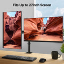KOORUI KR20G Dual Monitor Stand for 13-27 Inch Monitors, Ergonomic Height Adjustable Monitor Arm with Rotate 360°/ Adjustable Tilt ±72°/ Swivel 360°, VESA 75/100mm
