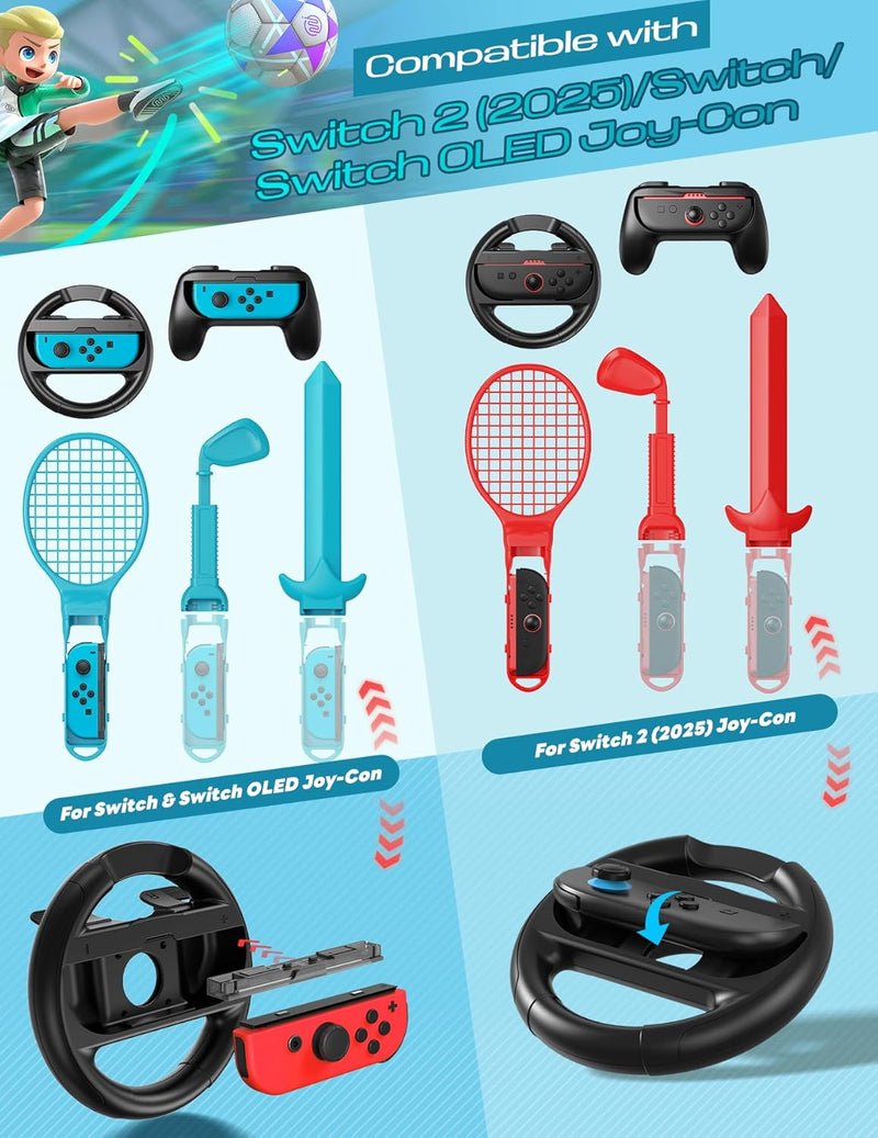 20 in 1 Sports Kit Accessories For Nintendo Switch 2