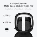 KIWI design P4 Carrying Case Compatible with Meta Quest 3S/3/2/Vision Pro Original Strap and Touch Controllers Accessories, Ideal for Travel and Home Storage