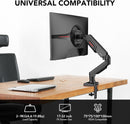 KOORUI KR20Y Monitor Mount for Flat & Curved Monitors, VESA 75 & 100 mm Desk Mount, Adjustable Height  with Tilts, Swivels, Rotates, Increased Load Capacity of 2-9 kg