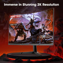 KOORUI 27E6QCA 27 inch 2k QHD (2560 x 1440) 180Hz HDR10 1500R Curved Gaming Monitor
