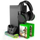 Ipega  Xbox Series X Multi-function RGB Stand with Charging Dock, RGB Cooling  Fan; Game Storage &  Headphone Stand - PG-XBX023S