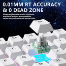 ATTACK SHARK X65 HE Wired RT 65% RGB Mechanical Gaming Keyboard - White