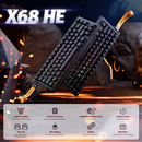 ATTACK SHARK X68 HE Rapid Trigger Keyboard with Magnetic Switch - Black