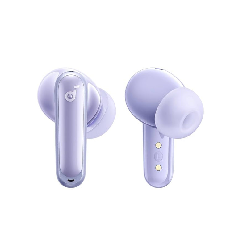 Soundcore P40i by Anker, Noise Cancelling Wireless Earbuds, Adaptive Noise Cancelling to Environments, Heavy Bass, 60H Playtime, 2-in-1 Case and Phone Stand, IPX5, Wireless Charging, Bluetooth 5.3 - Purple