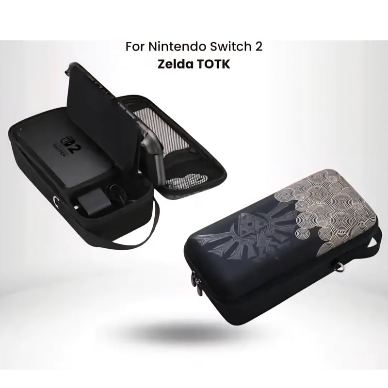 Hard Carrying Case For Nintendo Switch 2 With Storage Pockets for TV Dock, Charger, Games & Controllers