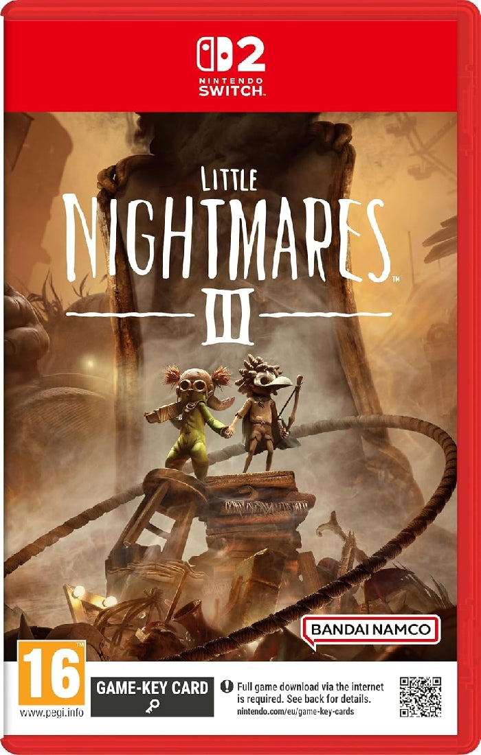Nintendo Switch game case for 'Little Nightmares III' with GANDAI NAMCO branding.