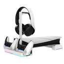 IPEGA RGB Horizontal Cooling Stand with  Charging Station & Headset Holder  For PS5 Slim & Pro