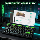 ATTACK SHARK R85 HE Rapid Trigger Gaming Keyboard Magnetic Switch with Custom Lightbox - Black/Green