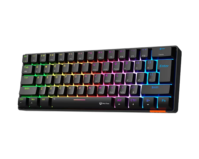 MeeTion MK005BT Dual Mode Wired/Bluetooth 60% Gaming Mechanical Keyboard - Black