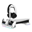 IPEGA RGB Horizontal Cooling Stand with  Charging Station & Headset Holder  For PS5 Slim & Pro