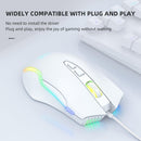 Onikuma CW905 RGB 3600 DPI Wired Professional Gaming Mouse (White)