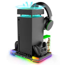 Ipega  Xbox Series X Multi-function RGB Stand with Charging Dock, RGB Cooling  Fan; Game Storage &  Headphone Stand - PG-XBX023S