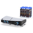 DOBE  3 in1 Kit comes with PS5 SLIM Horizontal Stand, Intelligent Cooling Fan & Game CD Case Organizer for PS5 Slim - TP5-35129