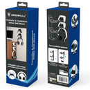 DEADSKULL Metal Wall Mount For Dual Controllers and Headphones, Compatible with Various Controllers and Headsets