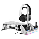 IPEGA RGB Horizontal Cooling Stand with  Charging Station & Headset Holder  For PS5 Slim & Pro