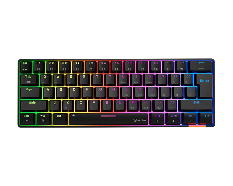 MeeTion MK005BT Dual Mode Wired/Bluetooth 60% Gaming Mechanical Keyboard - Black