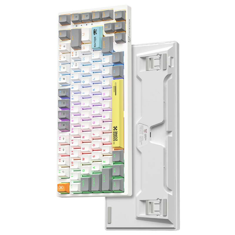 ONIKUMA G58 White MECHANICAL 82 Keys RGB GAMING KEYBOARD
